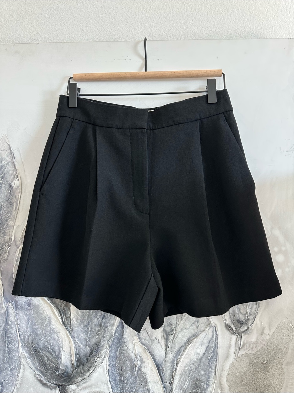 Wilfred Black Tailored High-Rise Bermuda Shorts